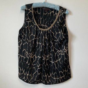 Chain Detail Silky Top